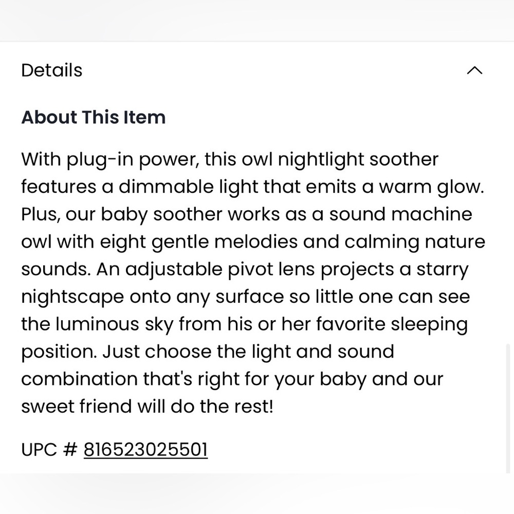 Skip Hop Owl Nightlight with Gray and Orange Accents - Picture 7 of 7